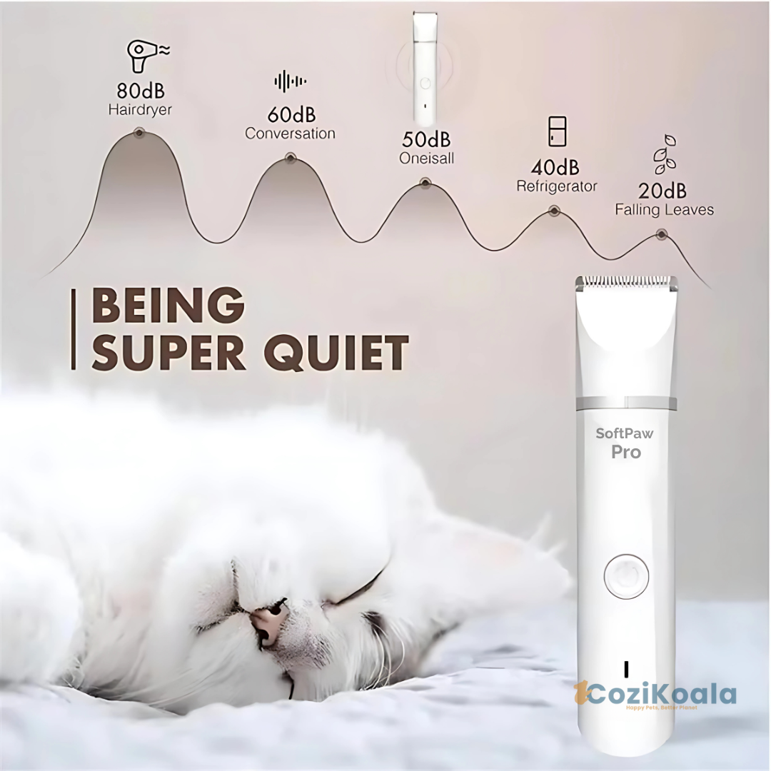 CoziKoala™ SoftPaw Pro | Whisper-Quiet and Safe Grooming